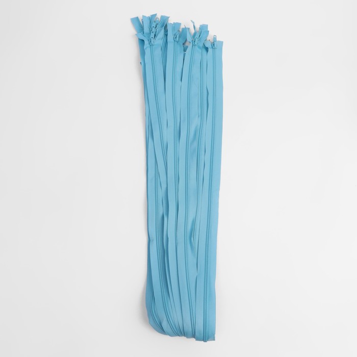Молния «Спираль», №7, разъёмная, 2 бегунка, 120 см, цвет голубой