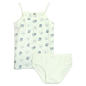 

Комплект для девочки (майка на бретелях, трусы), рост 86-92 см