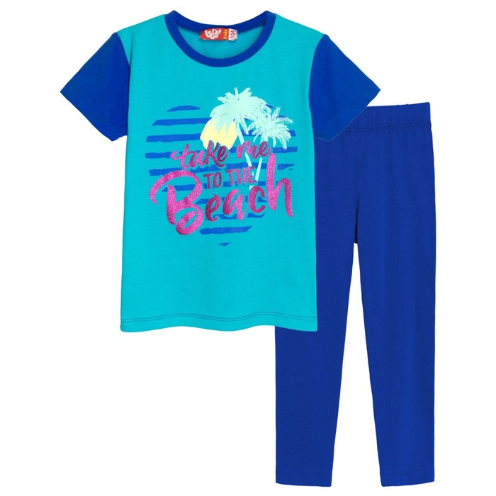 Комплект для девочки (футболка-лосины), рост 92 см лосины для девочки цвет лососевый рост 92 см