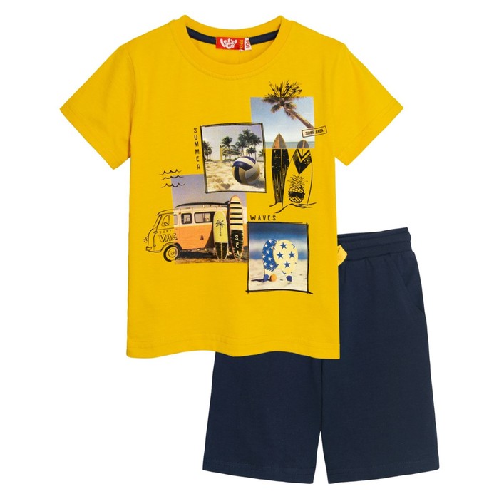 Комплект для мальчика (футболка-шорты), рост 98 см