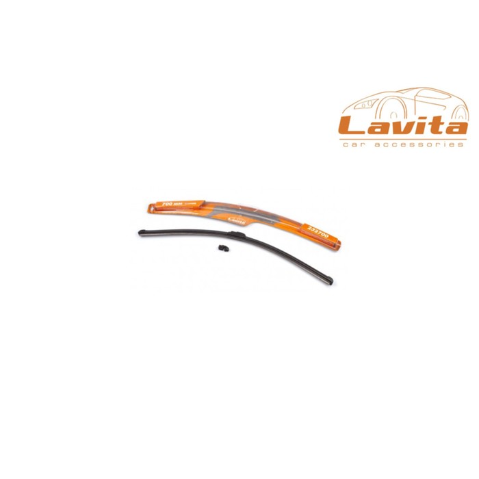 Щетка стеклоочистителя Lavita, 28/ 700 мм, бескаркасная, универсальный адаптер резинка щетки стеклоочистителя avs 28 700 мм бескаркасная