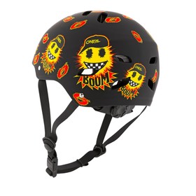 Шлем велосипедный открытый O'NEAL DIRT LID YOUTH EMOJI, мат., детский, черный/желтый, L Ош