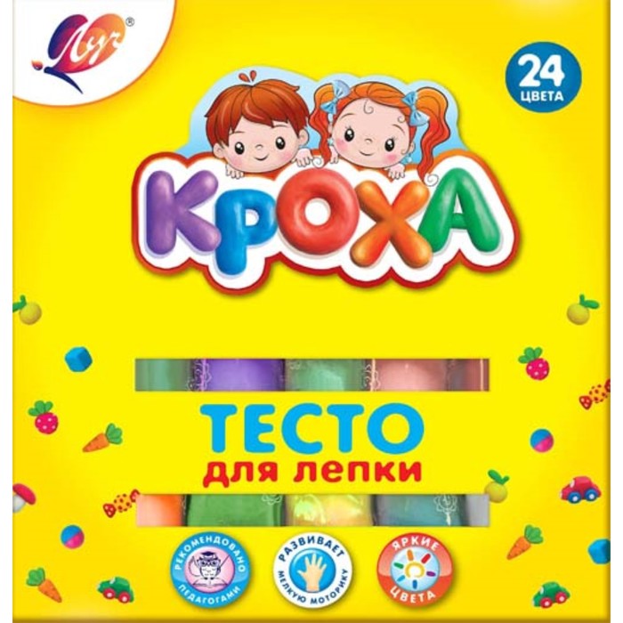 

Тесто для лепки набор Луч "Кроха" 24 цвета