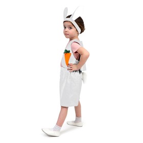 Карнавальный костюм «Зайчик белый», плюш, рост 122-128 см Ош