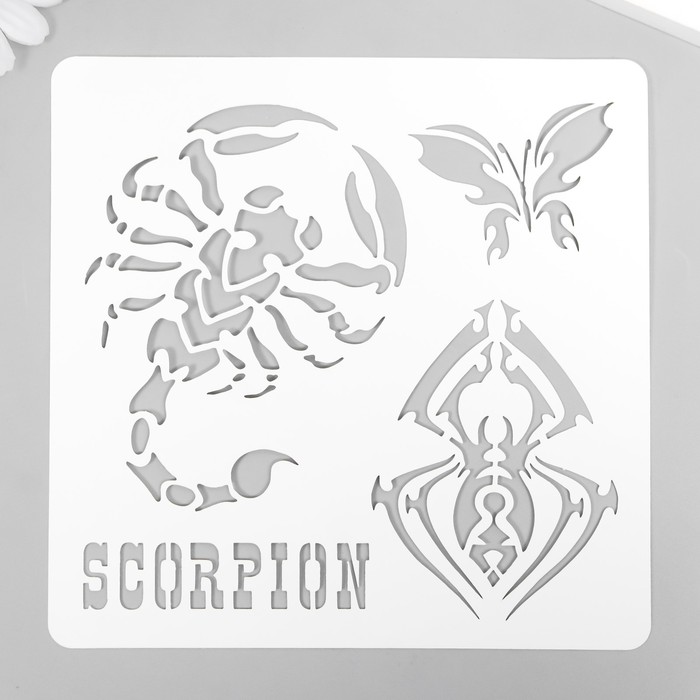 

Трафарет для татуировки "Скорпион" 15х15 см