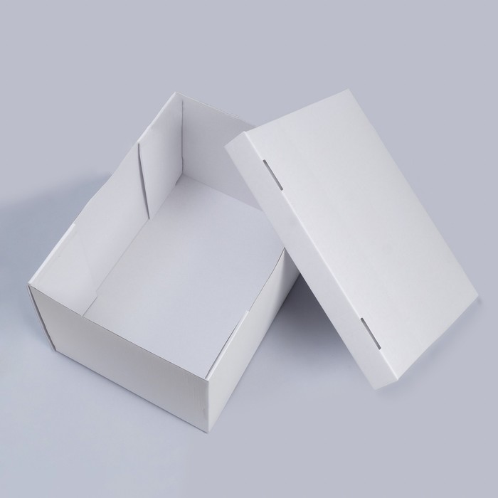 Коробка складная, крышка-дно 35 х 25 х 20 см, белая