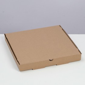 Упаковка для пиццы 30 х 30 х 3,5 см, бурая