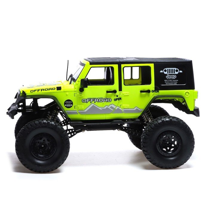 

Джип радиоуправляемый «Монстр», полный привод 4X4, масштаб 1:8, работает от аккумулятора, цвет салатовый