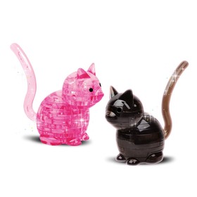 

3D пазл «Новогодний котик», кристаллический, 21 деталь, цвет МИКС
