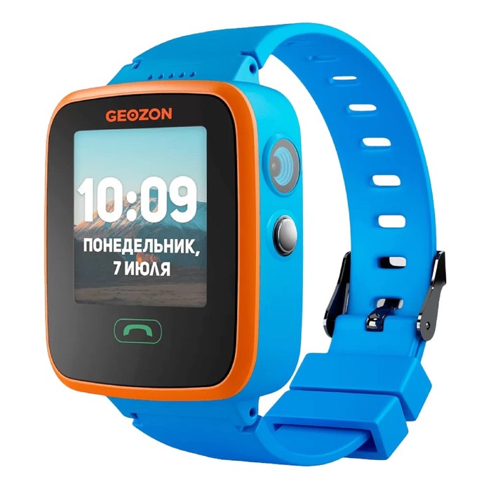 Детские смарт-часы Geozon Aqua G-W04BLU, 1.44, IPS, SIM, камера, GPS, 600 мАч, синие детские часы с gps поиском geozon geo aqua pink