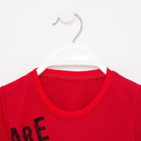 

Комплект (футболка/шорты) для мальчика, цвет красный, рост 98