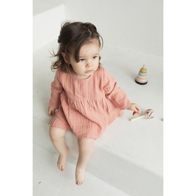 

Платье с длинным рукавом из хлопкового муслина Essential, размер 3-4y