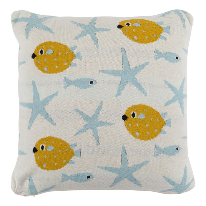 фото Подушка декоративная с принтом tiny world, размер 35х35 см