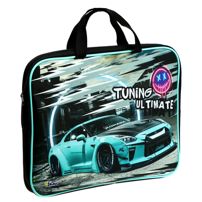 Папка с ручками, текстильная, А4, 350 х 265 х 45 мм, «Оникс», ПМД 2-20, Ultimate tuning, ручка-тесьма