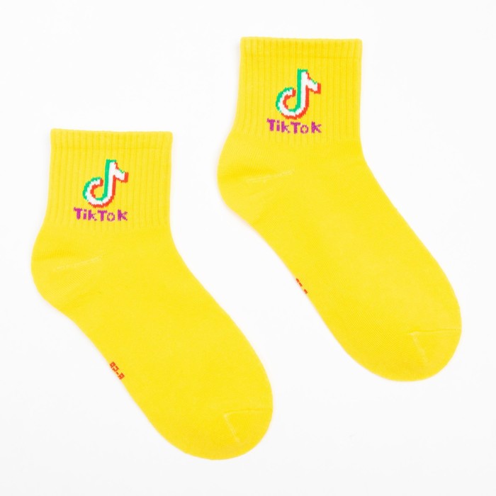 

Носки детские TikTok, цвет жёлтый, размер 24 (12-14 лет)