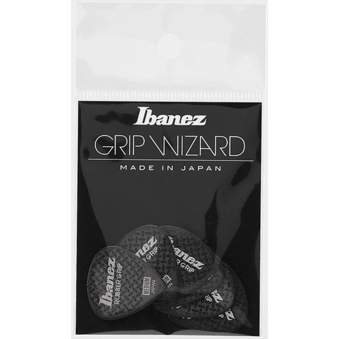 Комплект медиаторов Ibanez Rubber Grip PPA16MRG-BK , 6 шт.