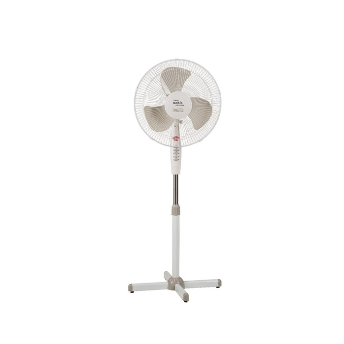 Вентилятор Oasis VF-40PWG, напольный, 40 Вт, 3 режима, бело-серый