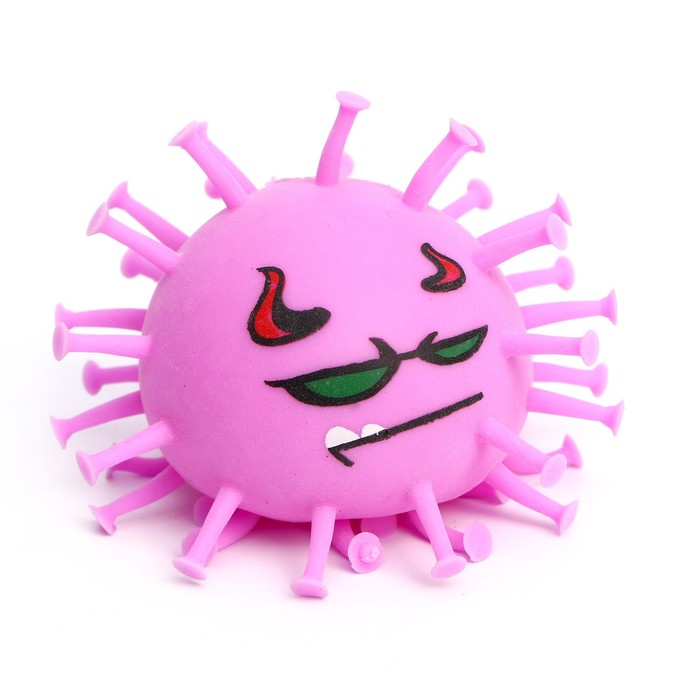 Мялка "Вирус" с гидрогелем, цвета МИКС