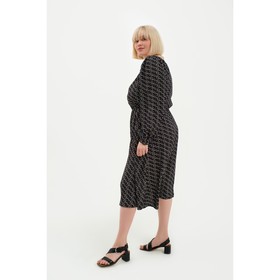 

Платье женское с разрезом MIST plus-size, размер 56, цвет чёрный