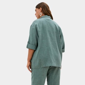 

Пиджак женский MIST plus-size, размер 54, цвет зелёный