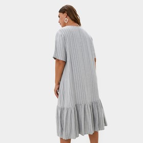 

Платье женское на кулиске MIST plus-size, размер 58, цвет серый
