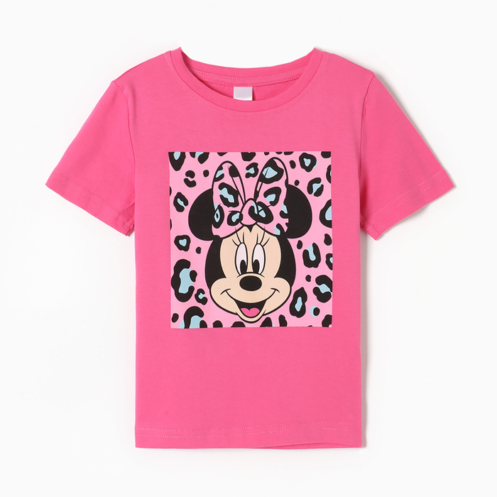 

Футболка детская "Minnie" Минни Маус, рост 122-128 см, цвет розовый