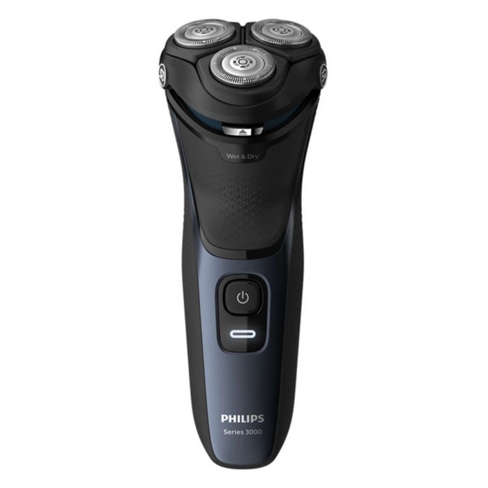 Электробритва Philips S3134/51, роторная, 3 головки, сухое/влажное бритьё, чёрная