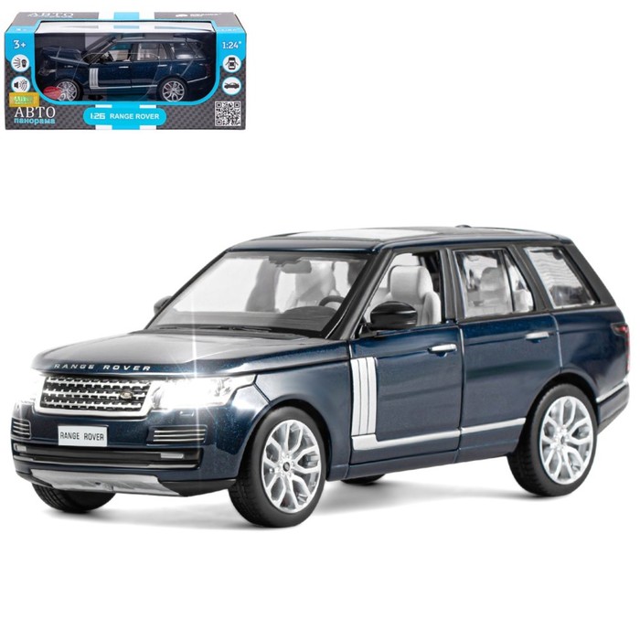 Машина металлическая Range Rover 1:26, открываются двери, капот, багажник, свет и звук, цвет синий перламутр машина металлическая bentley continental supersports isr 1 24 открываются двери капот багажник свет звук