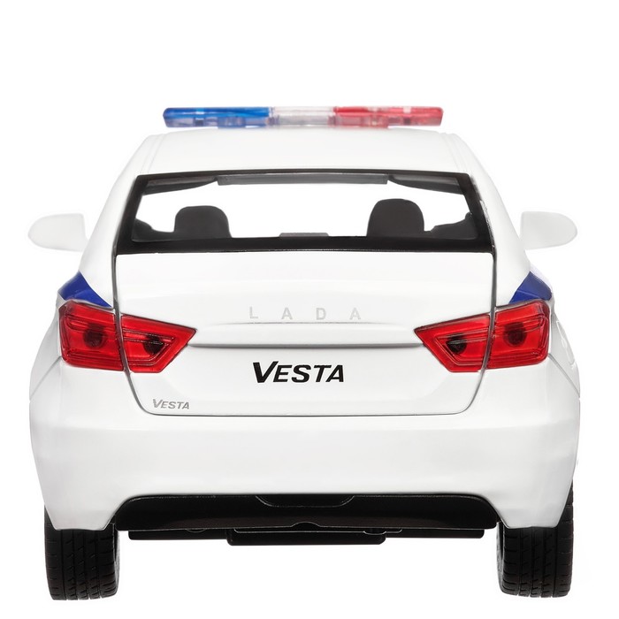 Машина металл. "Lada Vesta "Полиция" седан, 1:24,откр.двери,капот, багаж,свет,звук, инерц