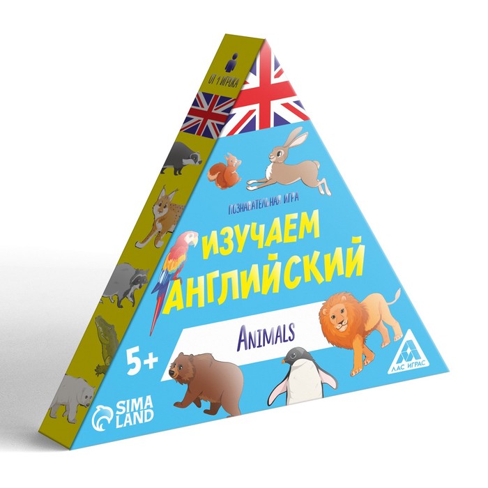 

Познавательная игра «Изучаем английский. Animals», 36 карточек 5+