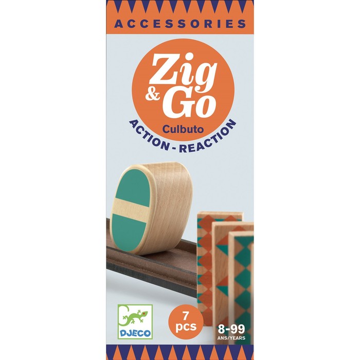 Деревянный конструктор Djeco Zig&Go, дополнительный набор, 7 деталей деревянные игрушки djeco конструктор зигнгоу дополнительный набор 7 деталей