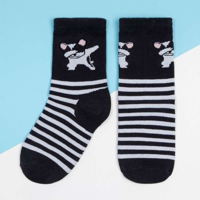 Носки детские KAFTAN «Бульдог», размер 14-16, цвет серый носки детские kaftan кошка размер 14 16 цвет серый