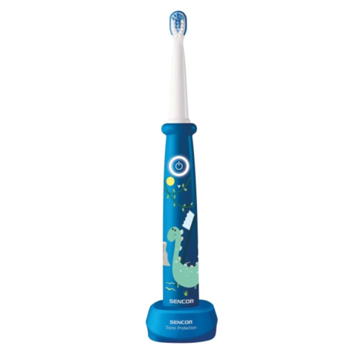 Электрическая зубная щетка Sencor SOC 0910BL, звуковая, 26000 дв/мин, 2 насадки, синяя