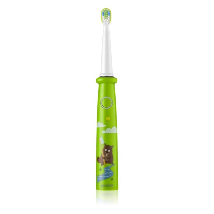 Электрическая зубная щетка Sencor SOC 0912GR, звуковая, 26000 дв/мин, 2 насадки, зелёная