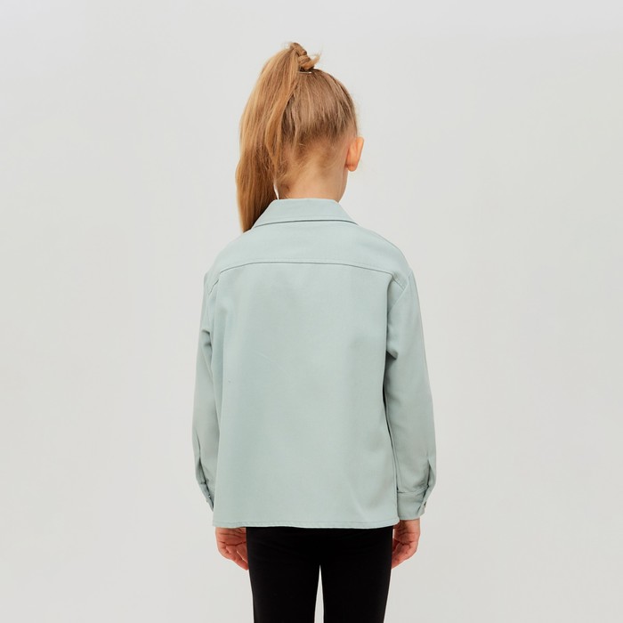 Рубашка для девочки MINAKU: Casual collection KIDS цвет мятный, рост 122
