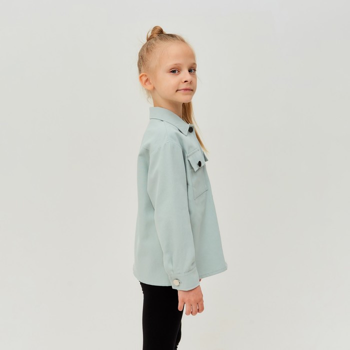 фото Рубашка для девочки minaku: casual collection kids цвет мятный, рост 134