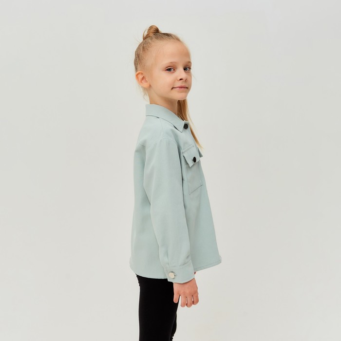 Рубашка для девочки MINAKU: Casual collection KIDS цвет мятный, рост 140