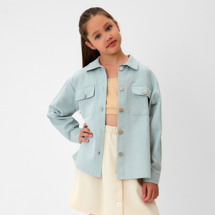 

Рубашка для девочки MINAKU: Casual collection KIDS цвет мятный, рост 158
