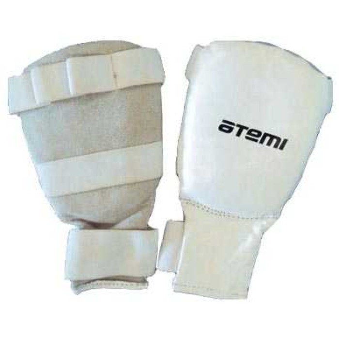 фото Перчатки для карате atemi pkp-453, кожа, цвет белый, размер xl