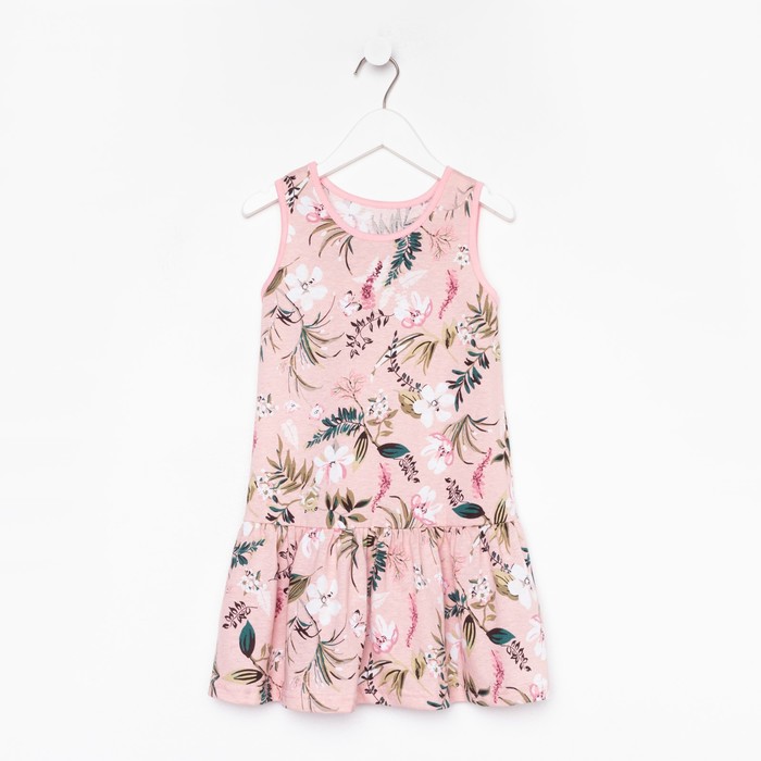 фото Платье для девочки а.80-16 кт, цвет розовый/цветы, рост 98 см юниор текстиль
