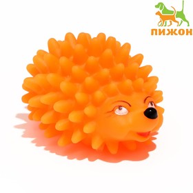 Игрушка пищащая 'Ёжик' мини для собак, 5 см, оранжевая Ош