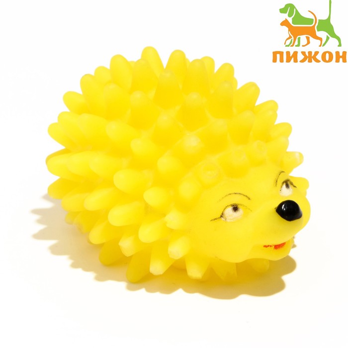 Игрушка пищащая Ёжик мини для собак, 5 см, жёлтая игрушкка пижон пищащая свинья на отдыхе для собак 14 5 х 5 см чёрная