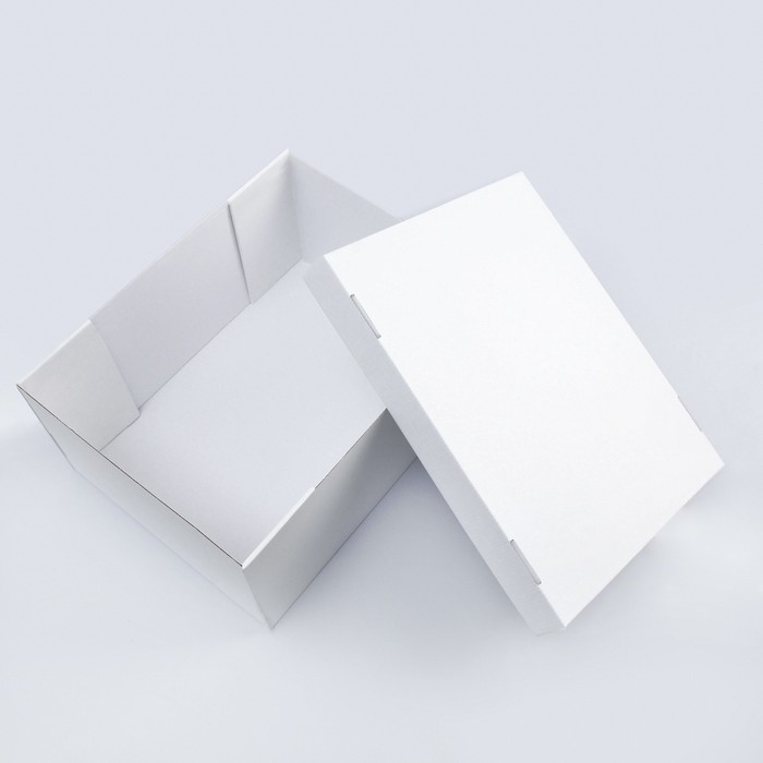 Коробка складная, крышка-дно 37 х 28 x 18 см, белая