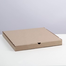 Упаковка для пиццы 34 х 34 х 3,5 см, бурая