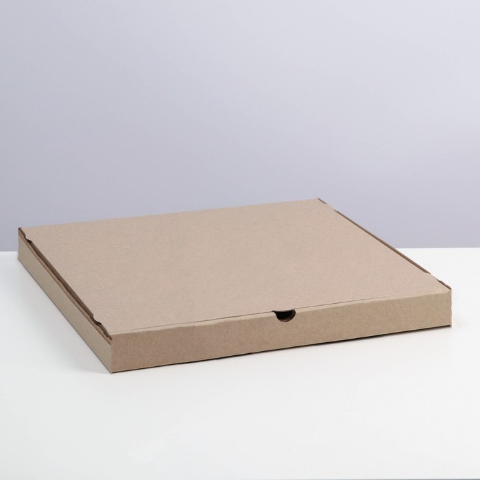 Упаковка для пиццы, бурая, 34 х 34 х 3,5 см
