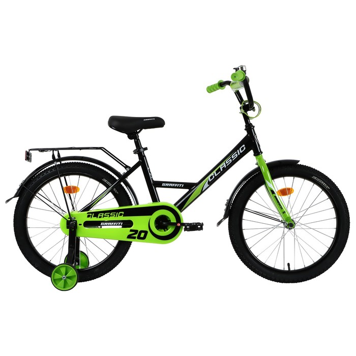 фото Велосипед 20" graffiti classic, цвет черный/зеленый