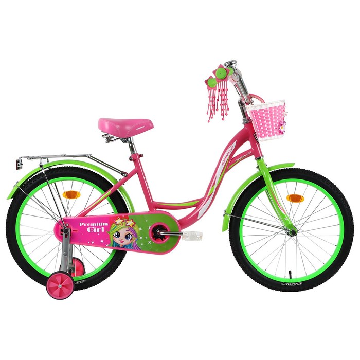 фото Велосипед 20" graffiti premium girl, цвет розовый/зеленый