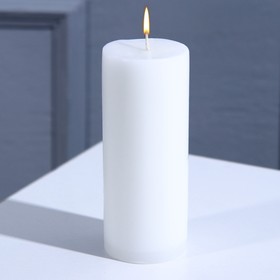 Свеча интерьерная 'Столбик', белая, 9 х 3.5 см Ош