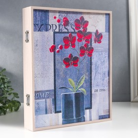 

Ключница "Красные цветы" 24,9х30,7х5 см