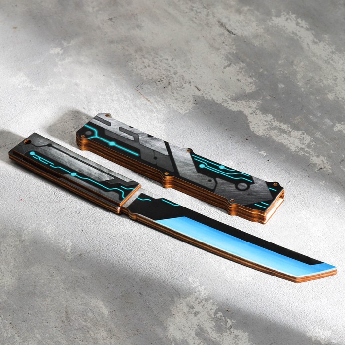 цена Сувенир деревянный Нож танто тразистор